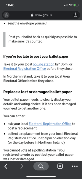 How to vote in person?