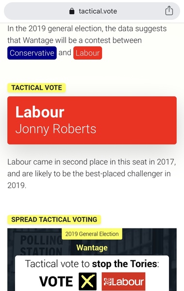To not know who to vote for -Wantage constituency