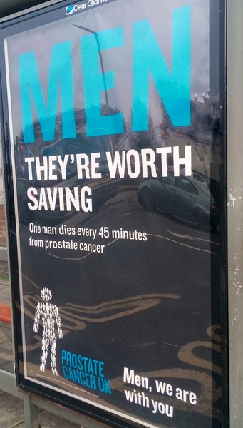Prostate Cancer UK message: 'Men Man Men'