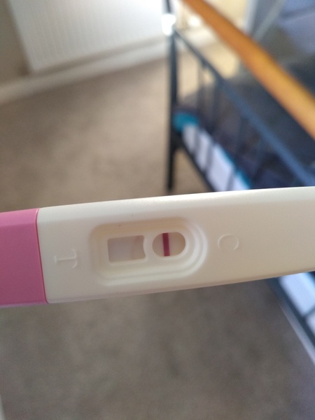 Half of a pink line