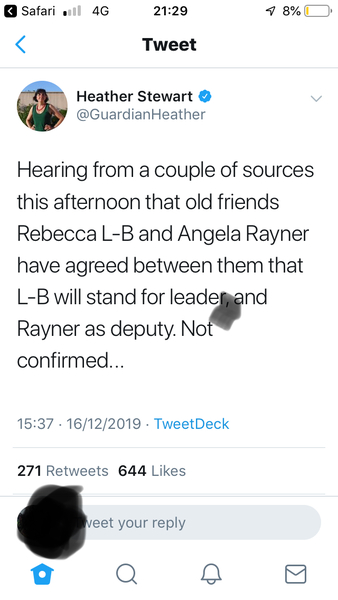 I'm rejoining Labour today