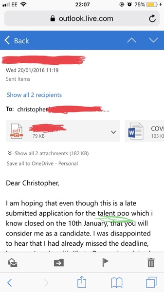 To have told colleague I'd would do a poo
