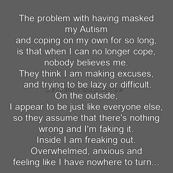 "he doesn't look autistic""doesn't seem asd/adhd just strong willed etc" and other gems, why on earth do people say these things to parents? or similar?