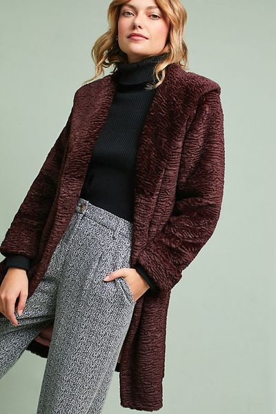Faux fur coat