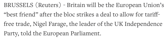 What are you most looking forward to POST-Brexit?