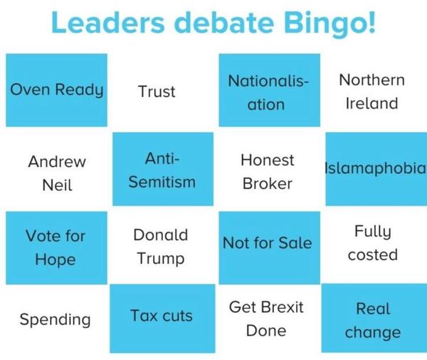 Leaders debate bingo