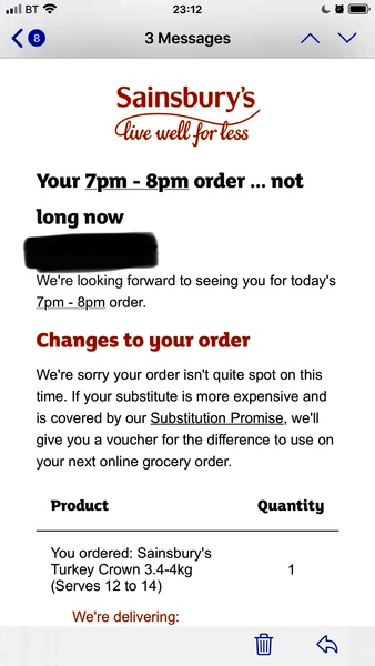 To think pre-ordered Xmas collections won't be substituted