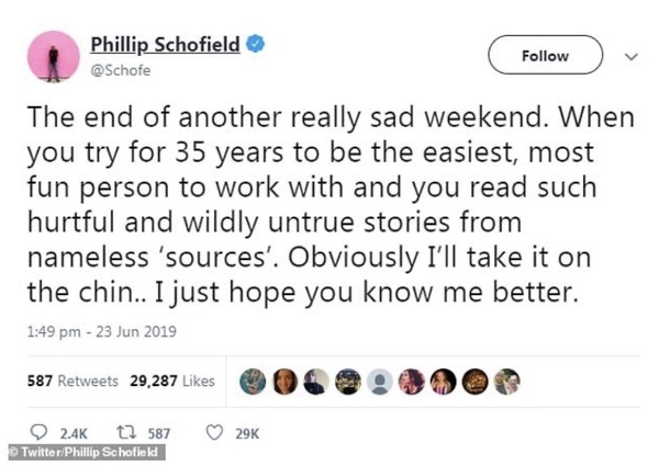 What's happening to Phillip Schofield?