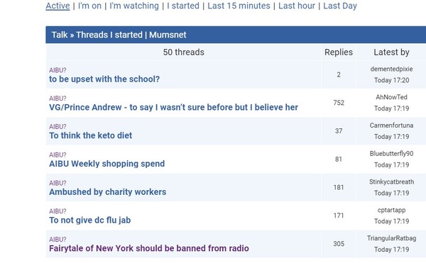 threads I started error