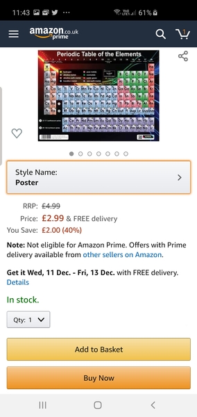 Where can I buy a poster of the Periodic Table of the Elements?