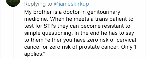 What if it's your JOB to recognise sex exists?
