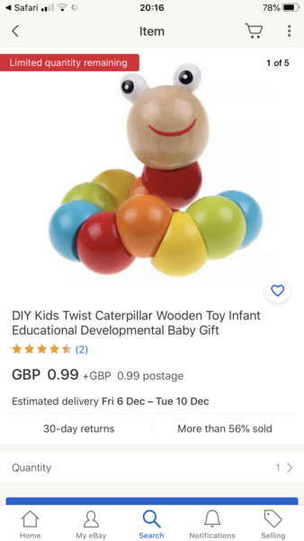 To ask for ideas as to what caterpillar toy my son is talking about?