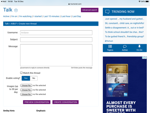 Is voting set by default to be on for AIBU