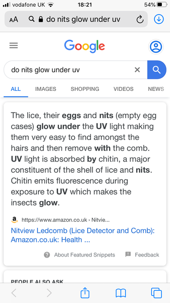 Possibly life changing news for nit hunting