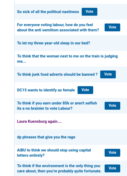 to tell you that 'voting is on by default' now for all AIBU threads
