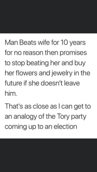 Comparing Tories to domestic violence