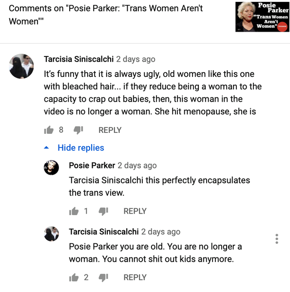 Posie Parker. For women and children. I adore her.