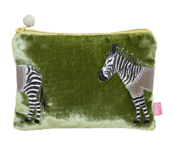 Sage/olive green velvet purse or bag