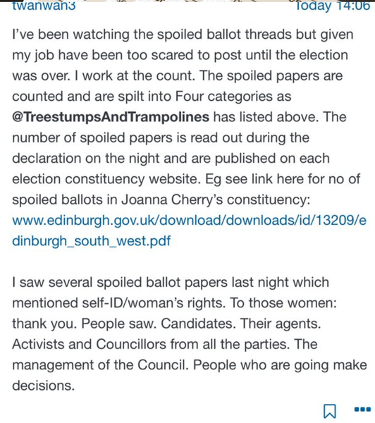 Spoilt votes -  post them here so that the parties/papers can see them