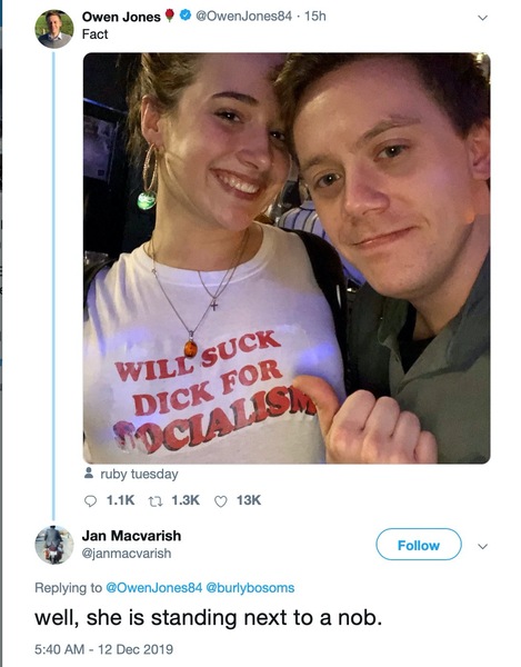 "Corbyn is clueless about the working class" Janice Turner in The Times today.