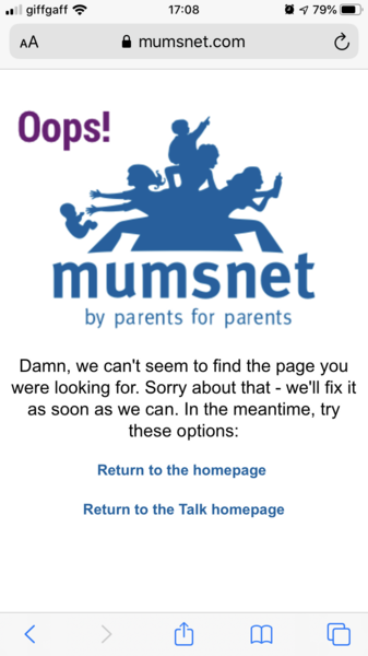 getting page not found when searching for old threads