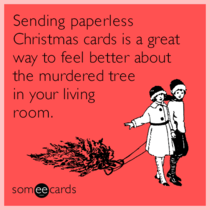 To recycle Christmas cards as soon as I open