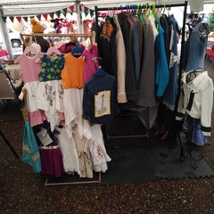 Looking for innovative and unusual ways to display clothes at a craft fair/market