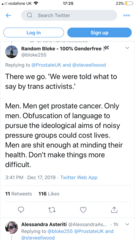 Who has a prostate? A long list it seems...