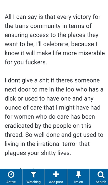 To think mumsnet needs a separate 'Gender' section?