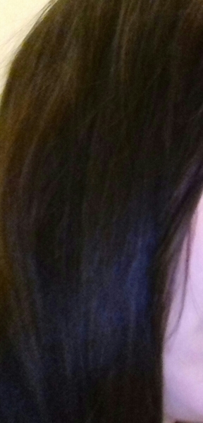 Pale with dark brown hair...