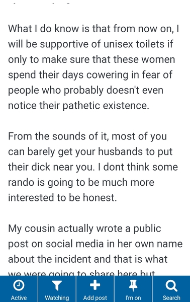 To think mumsnet needs a separate 'Gender' section?