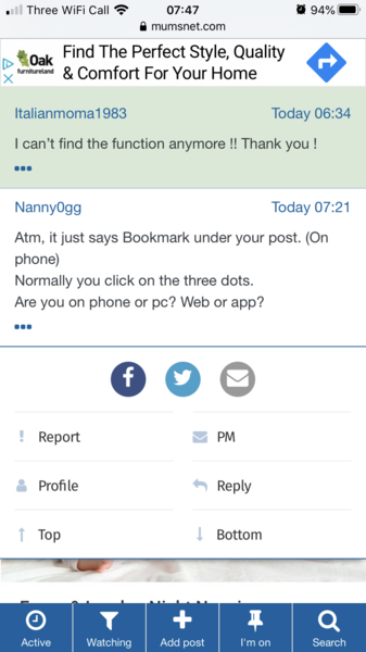 To ask how to bookmark a post ?