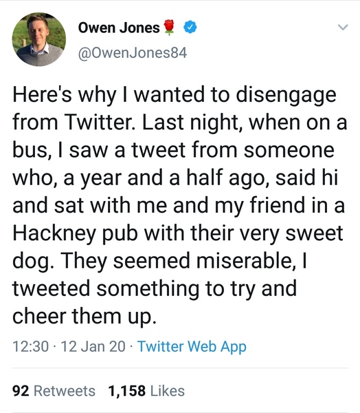 What's the craic with Owen Jones today then?