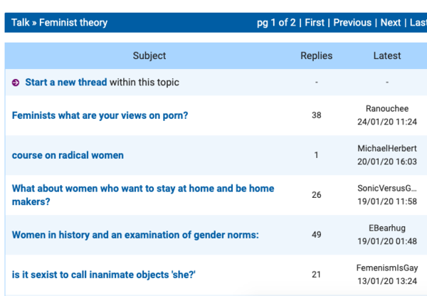 To think mumsnet needs a separate 'Gender' section?