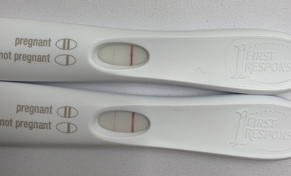 Am I pregnant? Faint line!