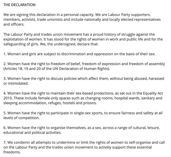 The Labour Women's pledge