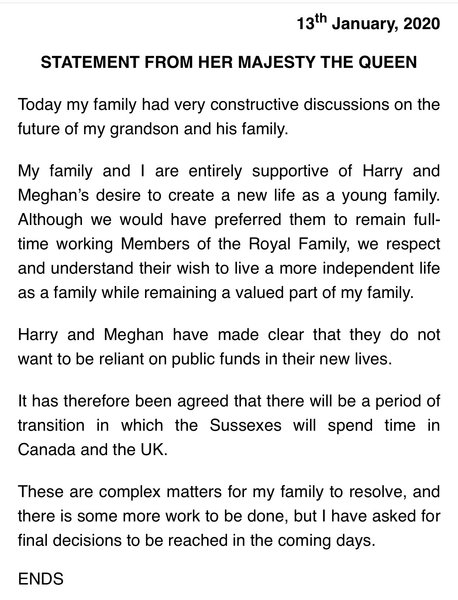 Harry and Meghan Resigning (Act 3 Scene 2)