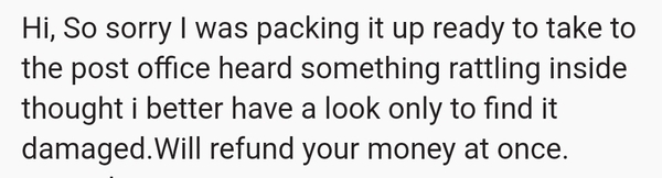 To think that Ebay sellers must have rotten luck
