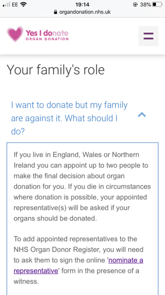 Opting out of organ donation