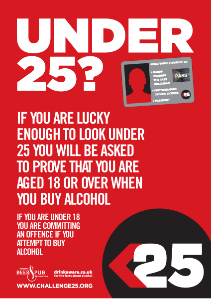 Challenge 25 ID policy.