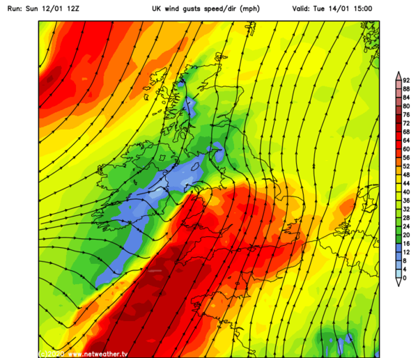 Storm Brendan - Monday