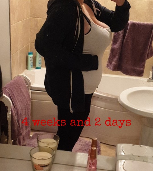5 weeks pregnant with a bump...