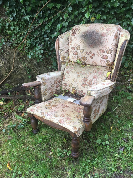 Restoring upholstered chair