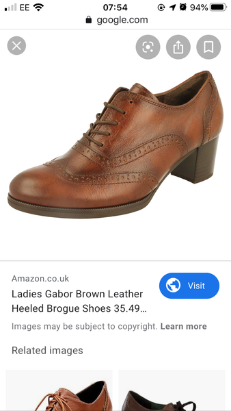 Lace up heeled brogues