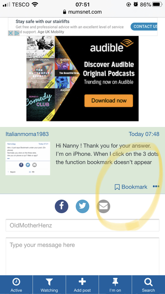 To ask how to bookmark a post ?