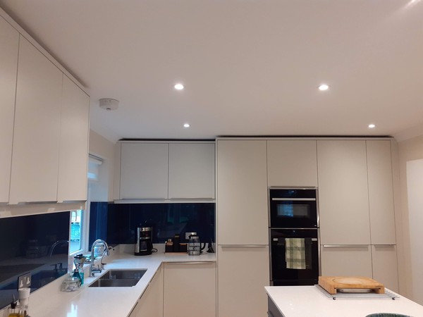 Filling in gap above kitchen cabinets