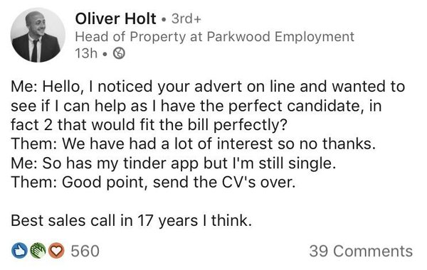 to think LinkedIn is a pile of old shite?