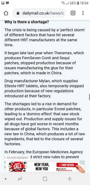 HRT - what happened to the MN action regarding HRT not being available at present?
