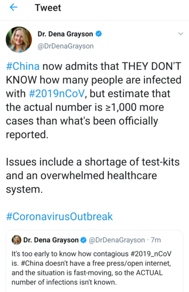 To not get the panic about Corona Virus?
