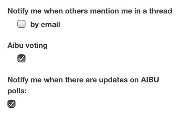 "There's been new updates  on the AIBU poll"